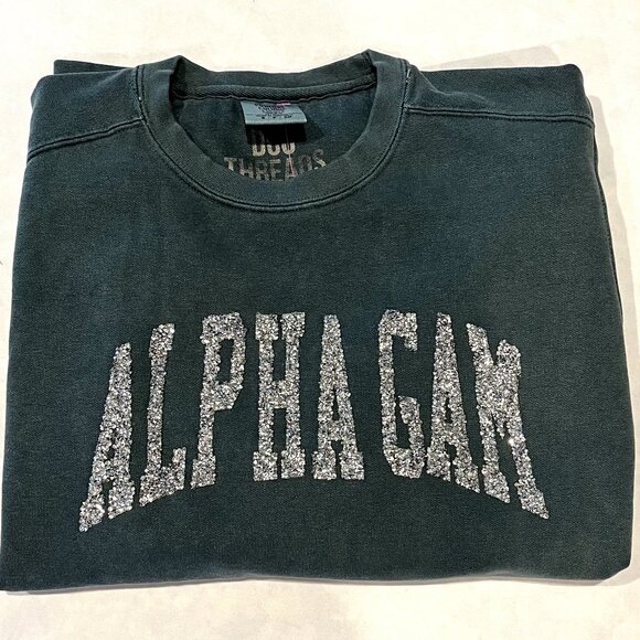 Alpha Gam Beaded Sorority Sweatshirt - Picture 1 of 3